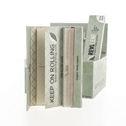 Real Leaf Rolling Papers King Size - Hemp + Tips - Box...