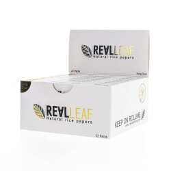 Real Leaf Rolling Papers King Size -White + Tips - Box (22 units)