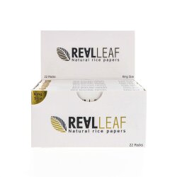 Real Leaf Rolling Papers King Size -White + Tips - Box (22 units)