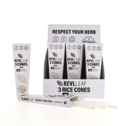 Real Leaf Prerolled / Cones 109/26 mm - White - 3-Pack -...