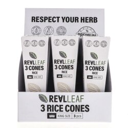 Real Leaf Prerolled / Cones 109/26 mm - White - 3-Pack - Box (15 units)