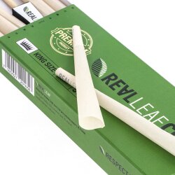 Real Leaf Prerolled / Cones 109/26 mm - Hemp - 50 Prerolled / Cones - Drawer Box