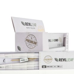 Real Leaf Prerolled / Cones 109/26 mm - White - 50-pack - Drawer Box