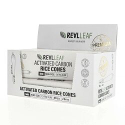 Real Leaf Prerolled / Cones KS White + Activated Carbon Filter - 20 Prerolled / Cones - Drawer Box