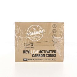 Real Leaf Prerolled / Cones KS Unbleached + Activated Carbon Filter - 20 Prerolled / Cones - Drawer Box