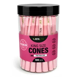Real Leaf Prerolled / Cones 109/26 mm - Pink - 100-pack -...