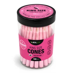 Real Leaf Prerolled / Cones 109/26 mm - Pink - 100-pack - Cylinder