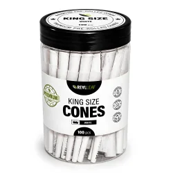 Real Leaf Prerolled / Cones 109/26 mm - White - 100-pack...
