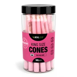 Real Leaf Prerolled / Cones 109/26 mm - Pink - 50-pack -...